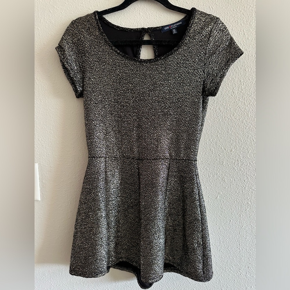 A2 - 140 One Clothing gold metallic romper size medium